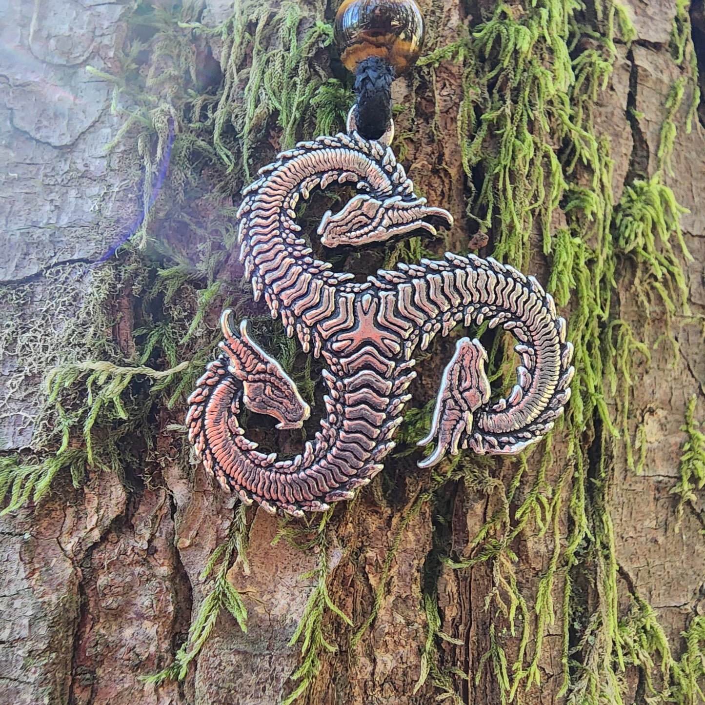 Sterling Silver Dragon Triskelion - Double Sided