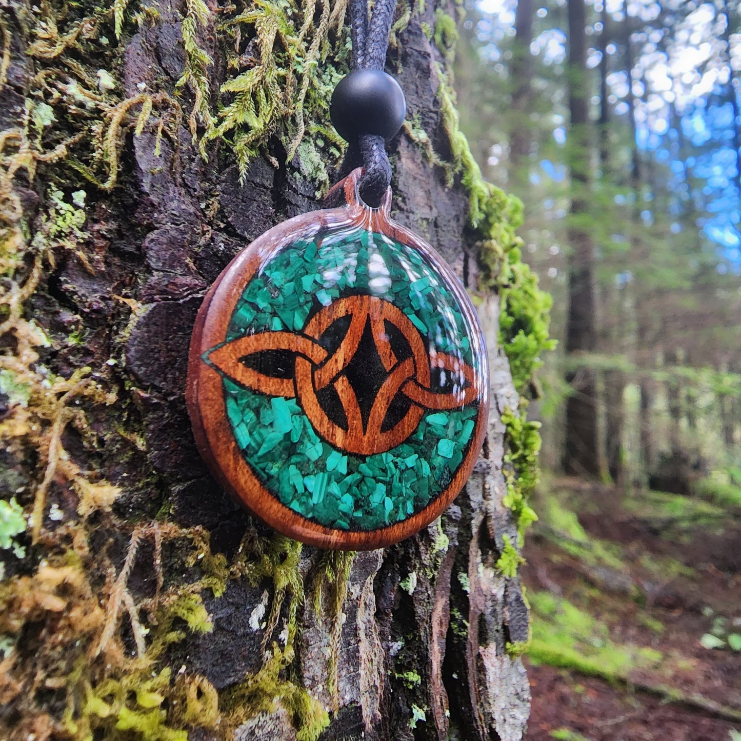 Serch Bythol (Eternal Love) with Malachite - Black Tourmaline