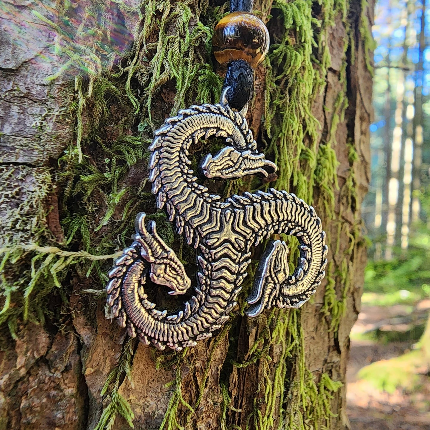 Sterling Silver Dragon Triskelion - Double Sided