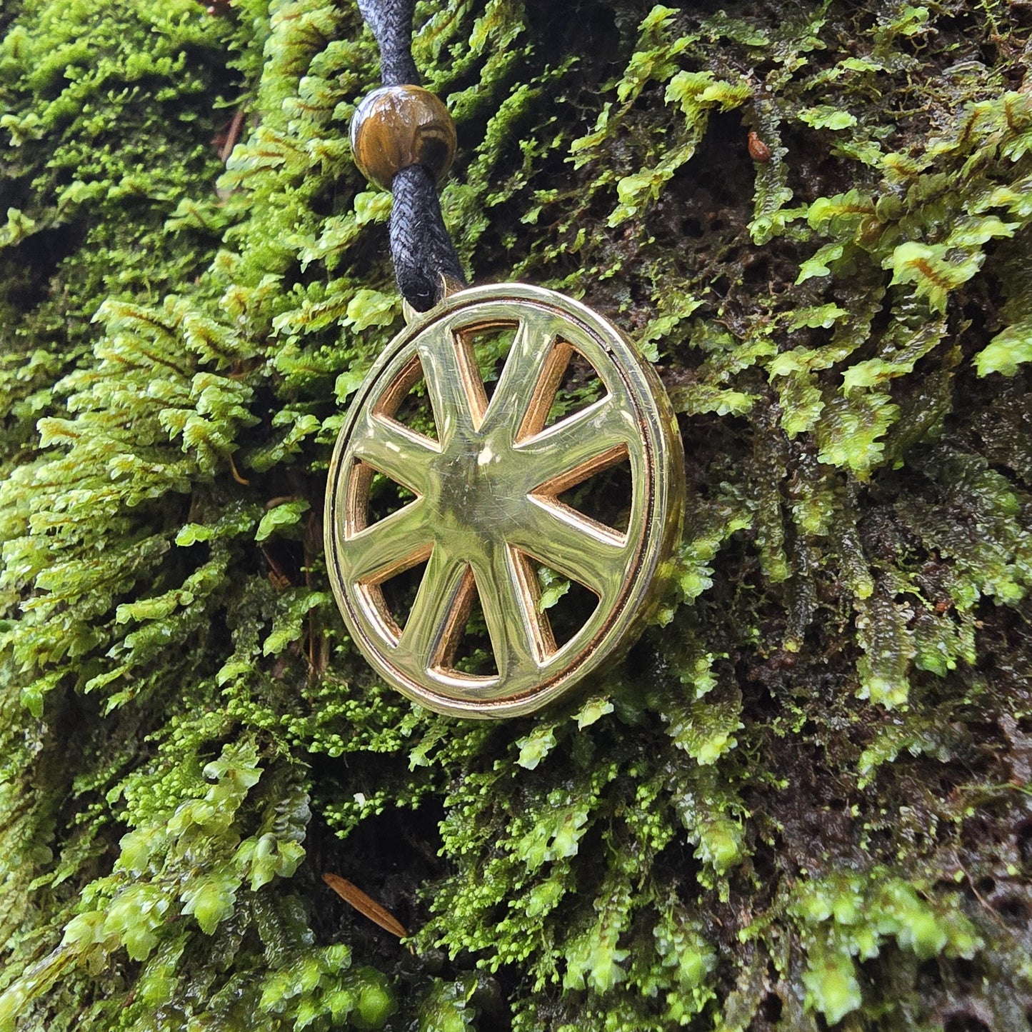 Bronze Wheel of Taranis Pendant - Double Sided