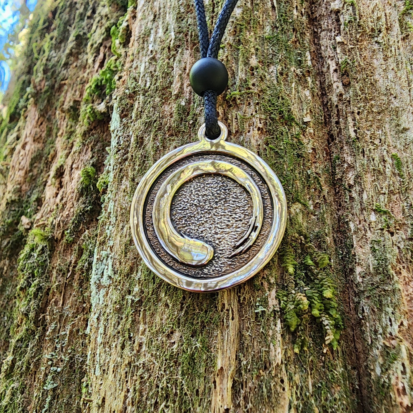 Bronze Enso Pendant