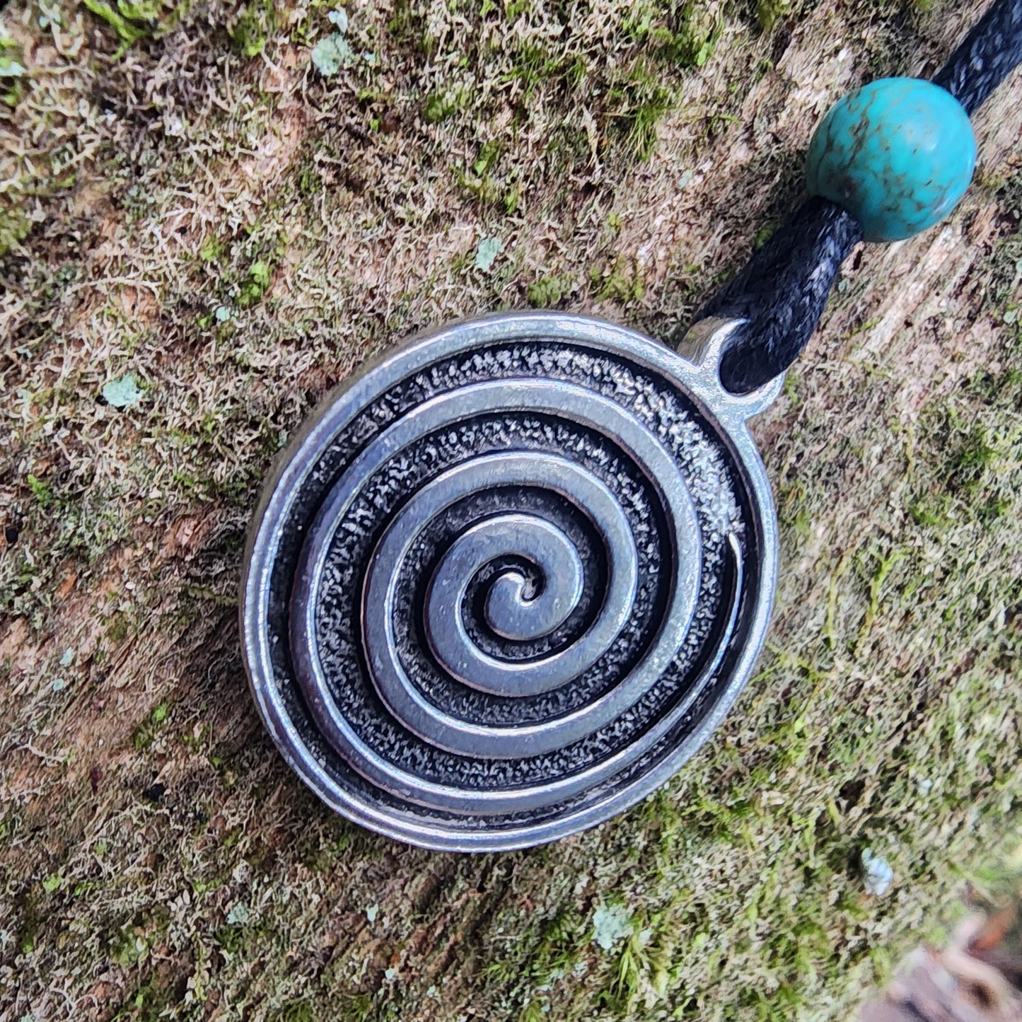 Fine Pewter Spiral Pendant - Necklace