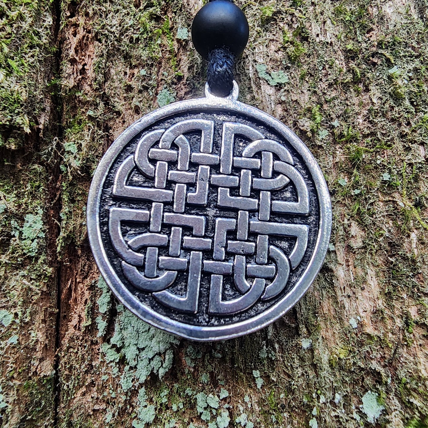 Fine Pewter Dara Knot Pendant - Necklace - Double Sided