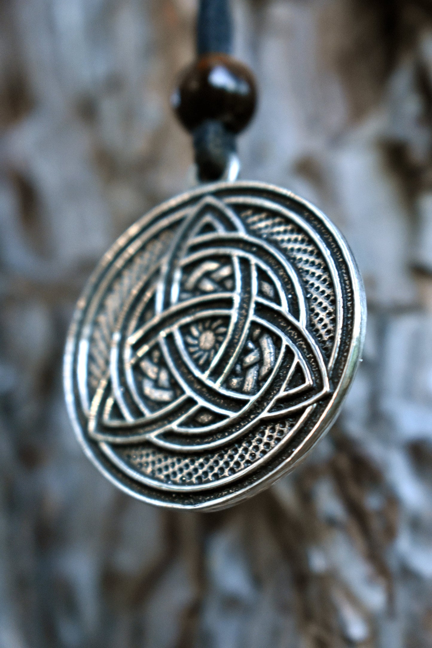 Sterling Silver Triquetra Pendant - Double Sided