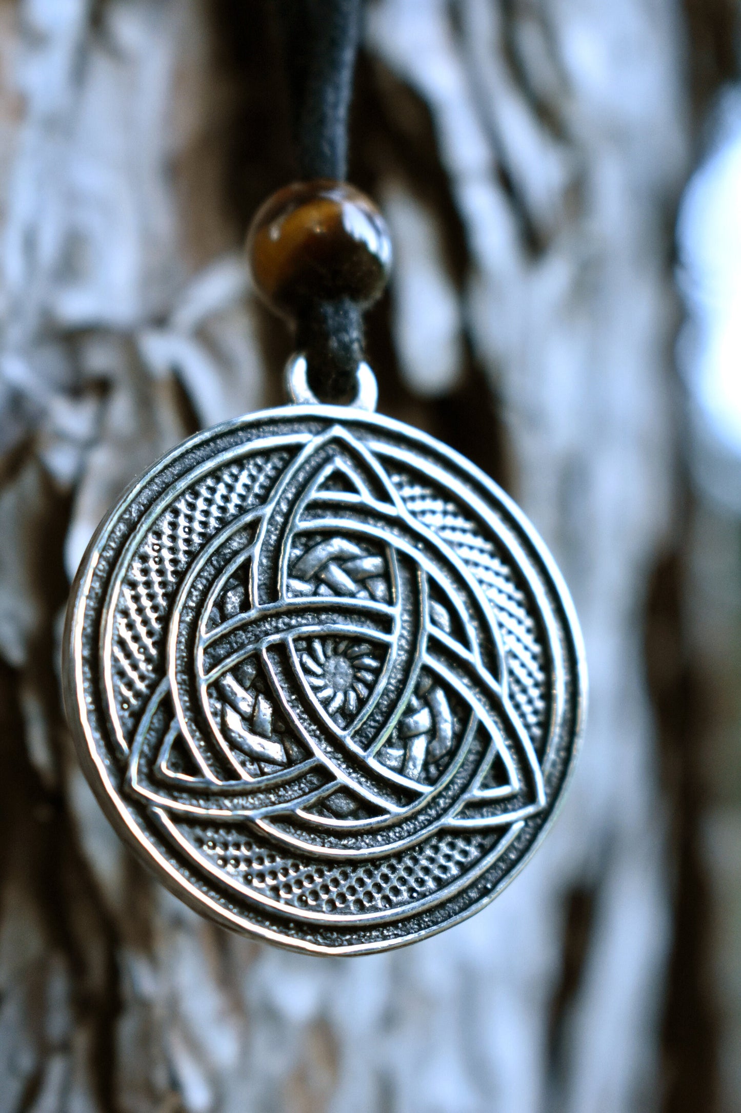 Sterling Silver Triquetra Pendant - Double Sided