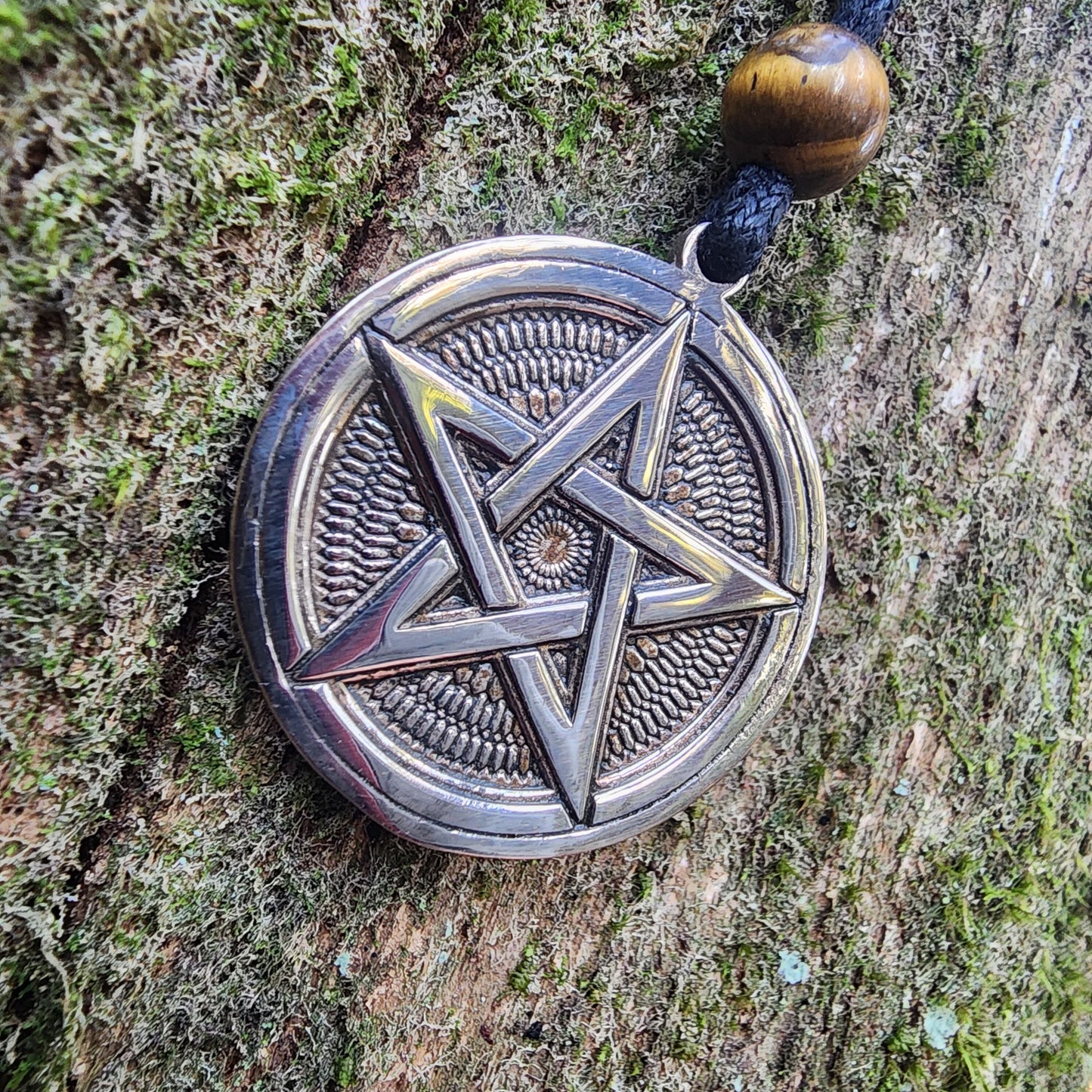 Bronze Pentagram Pendant - Double Sided