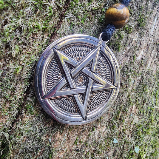 Bronze Pentagram Pendant - Double Sided