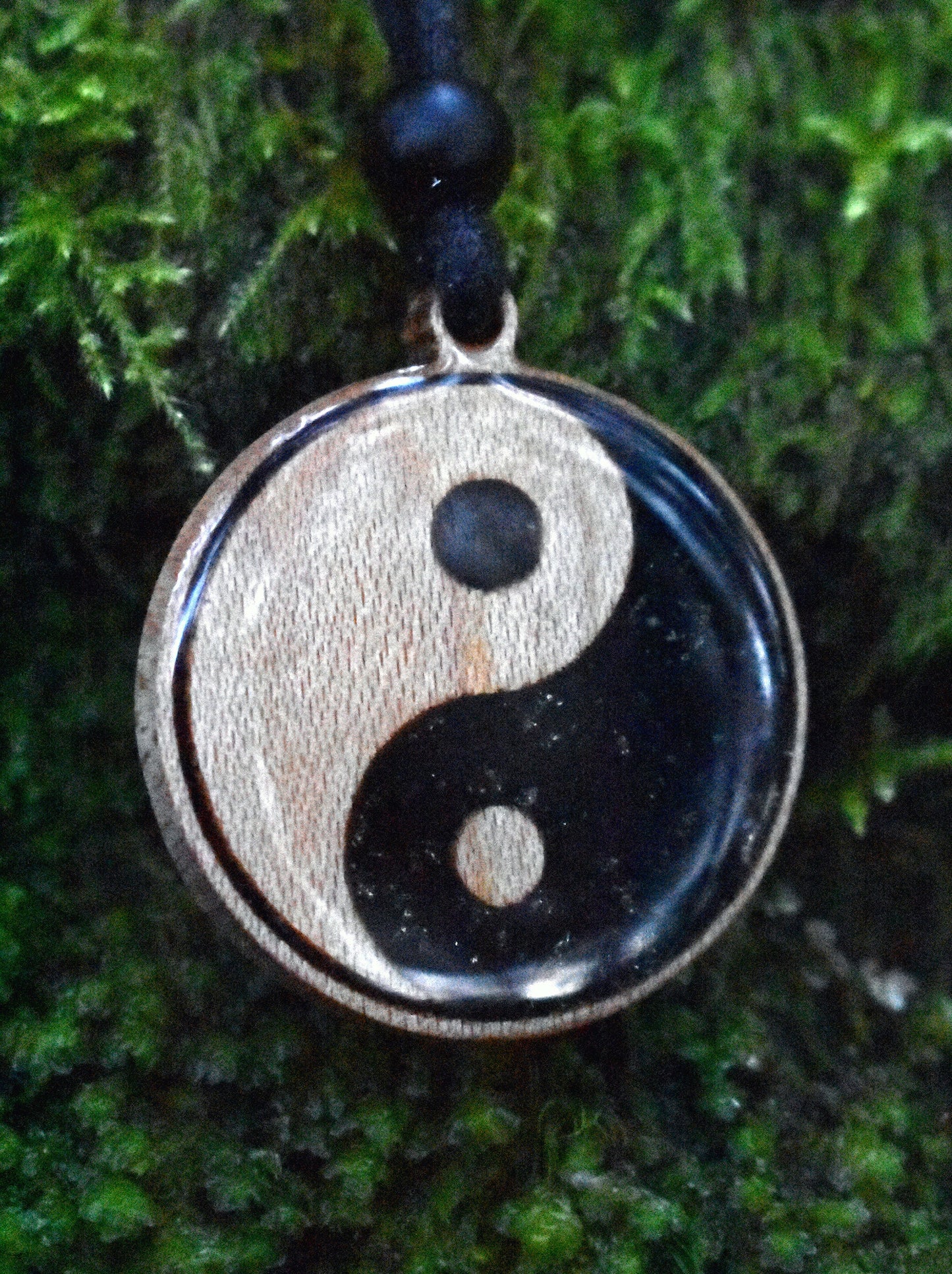 Maple Yin Yang  with Black Tourmaline - Pyrite