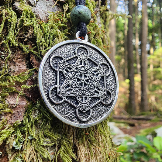 Sterling Silver Metatron's Cube Pendant - Double Sided