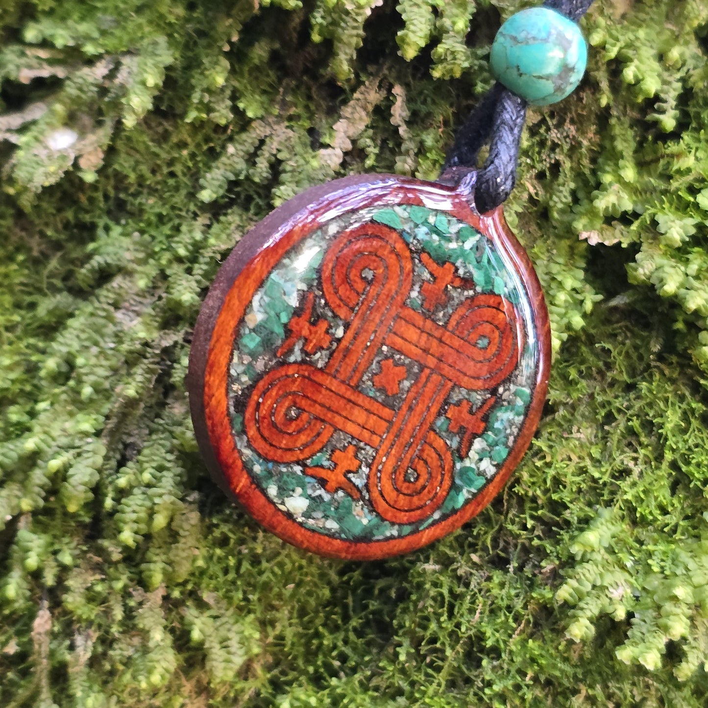 Hannunvaakuna - Necklace with Chrysocolla - Pyrite - Malachite