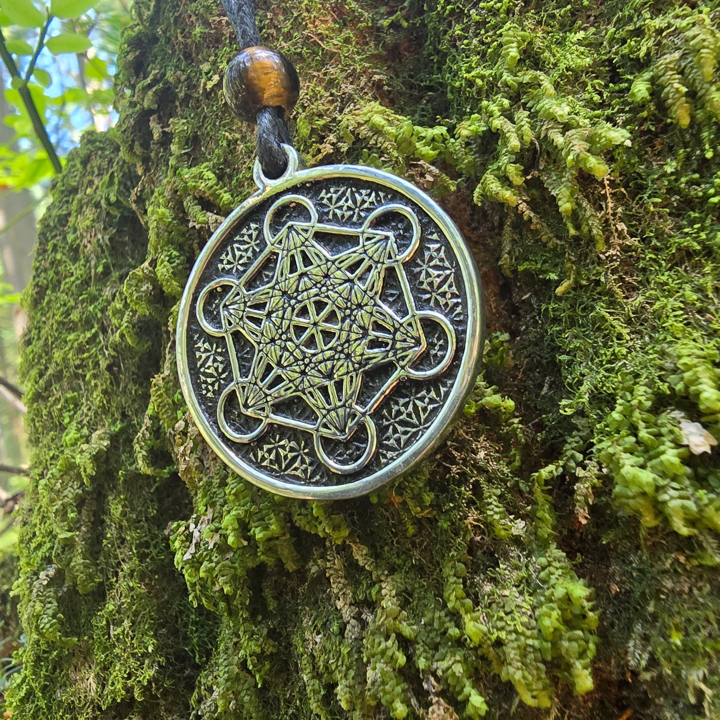 Fine Pewter Metatron's Cube Pendant - Double Sided