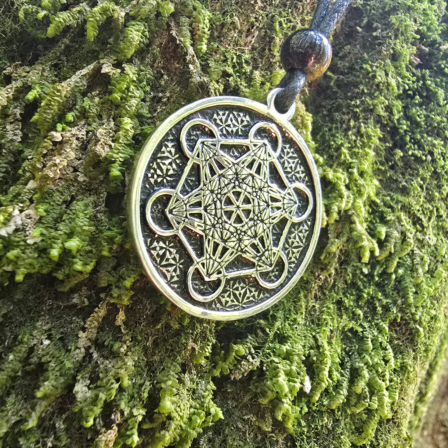 Fine Pewter Metatron's Cube Pendant - Double Sided