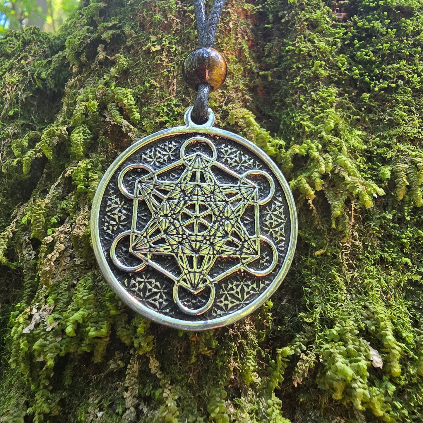 Fine Pewter Metatron's Cube Pendant - Double Sided