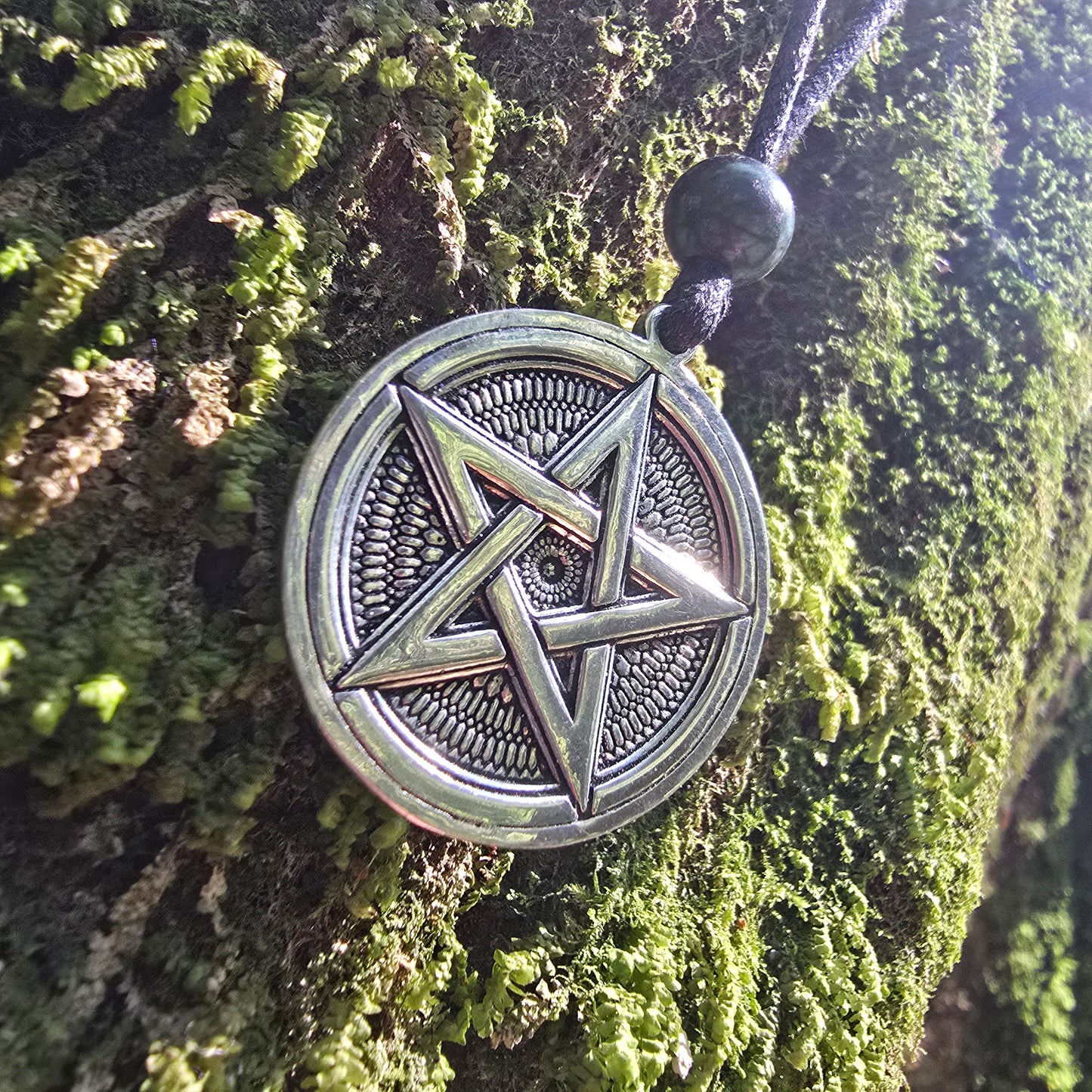Fine Pewter Pentagram Pendant - Double Sided