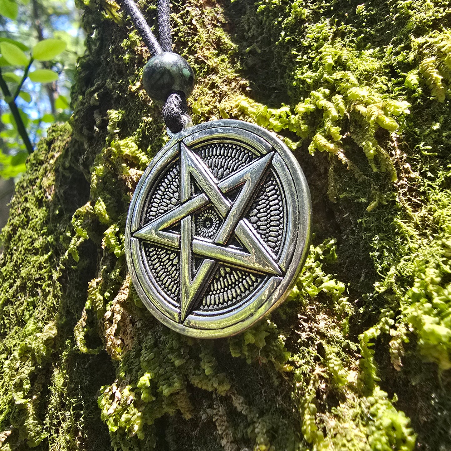 Fine Pewter Pentagram Pendant - Double Sided