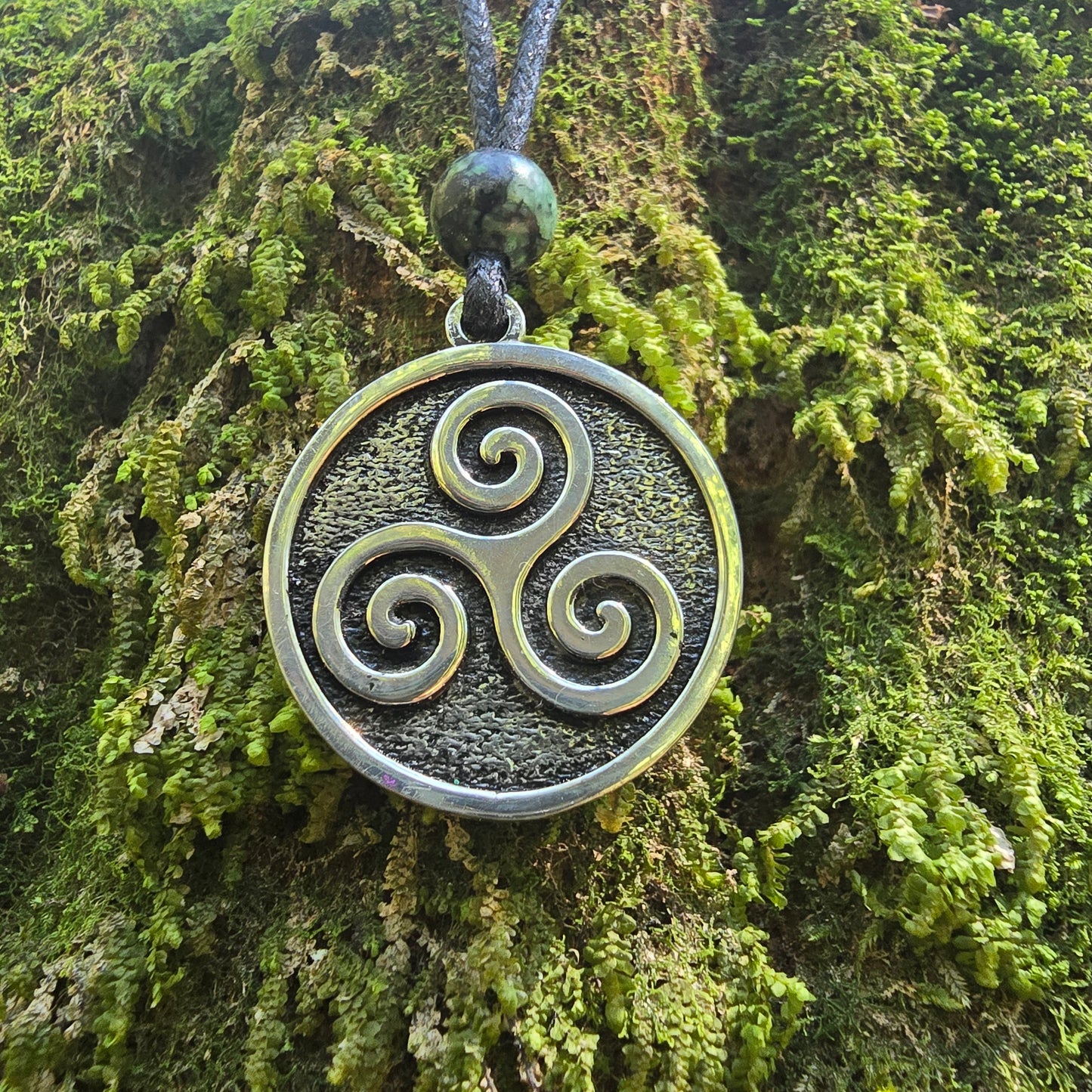 Fine Pewter Triskelion V2 Pendant - Necklace - Double Sided