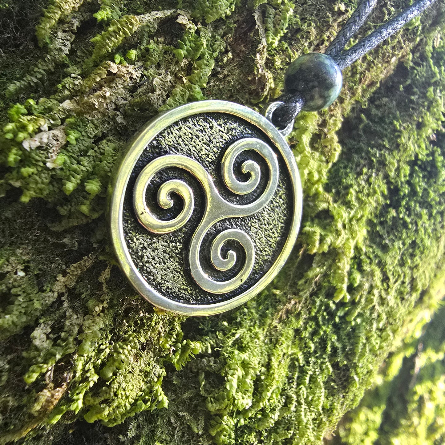 Fine Pewter Triskelion V2 Pendant - Necklace - Double Sided