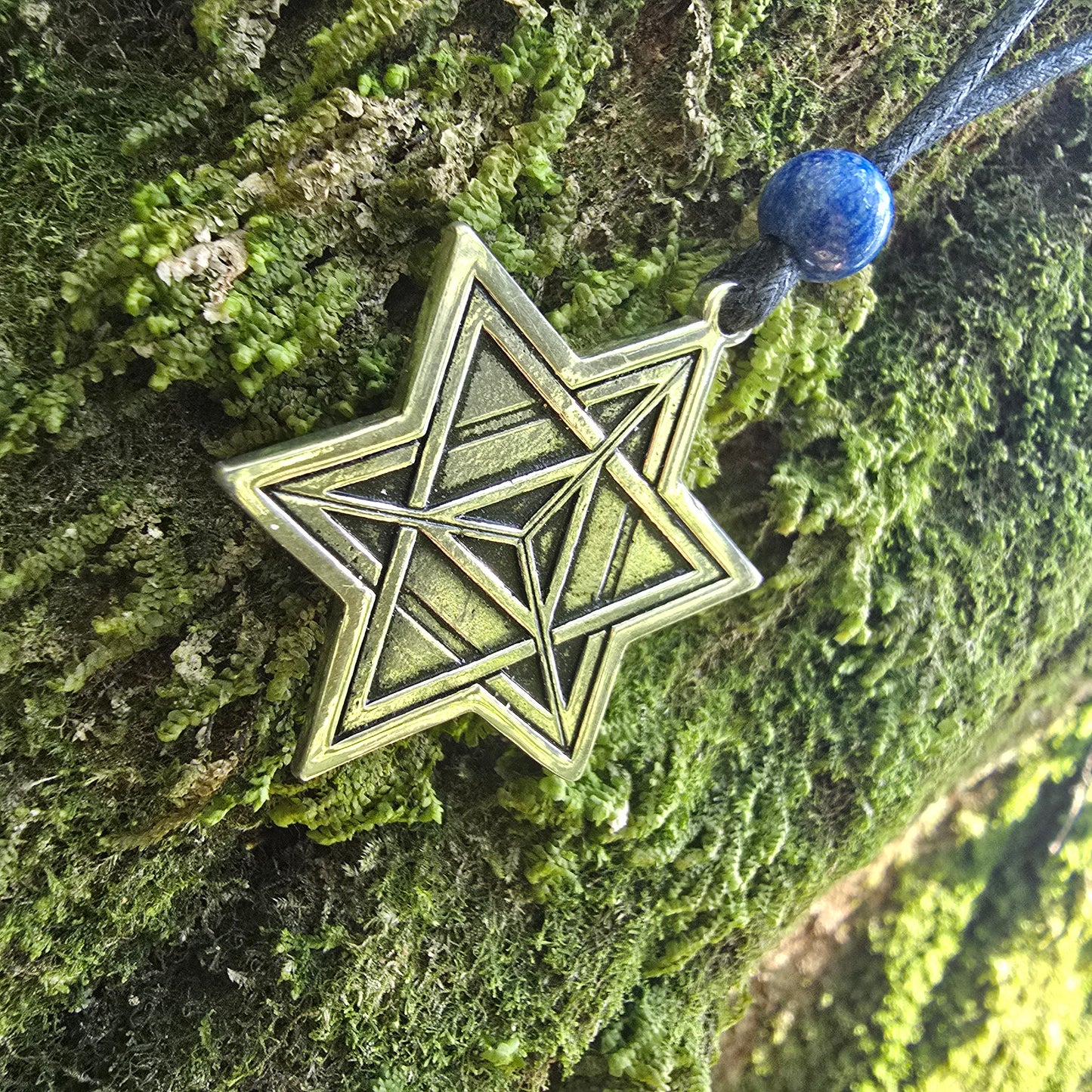 Fine Pewter Merkaba Pendant - Double Sided