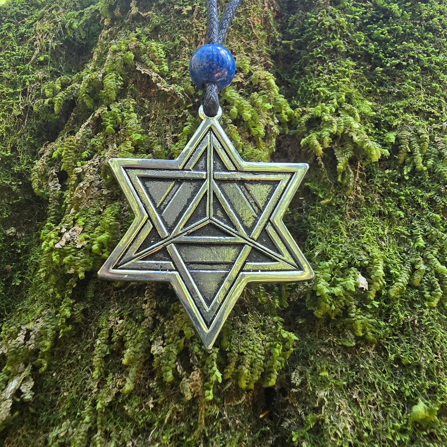 Fine Pewter Merkaba Pendant - Double Sided