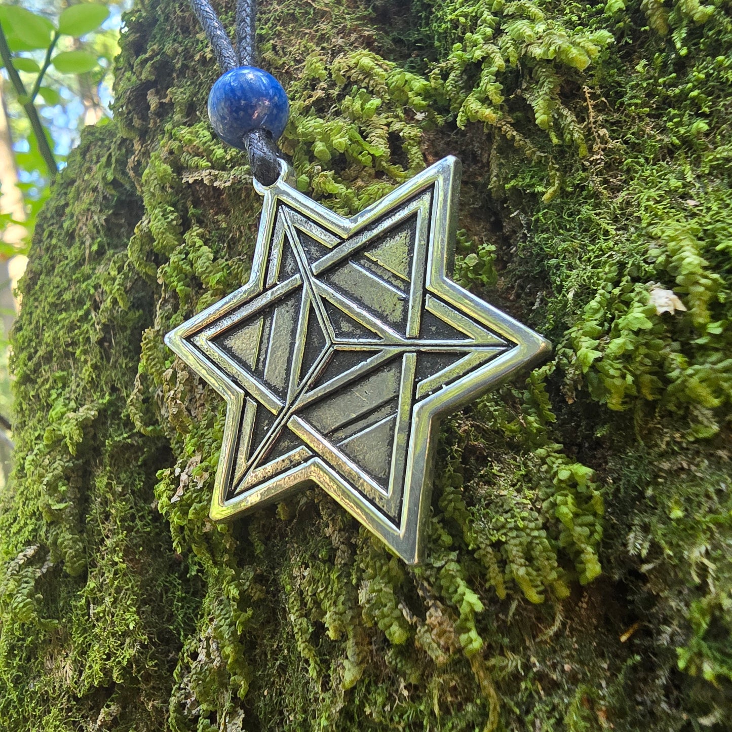 Fine Pewter Merkaba Pendant - Double Sided