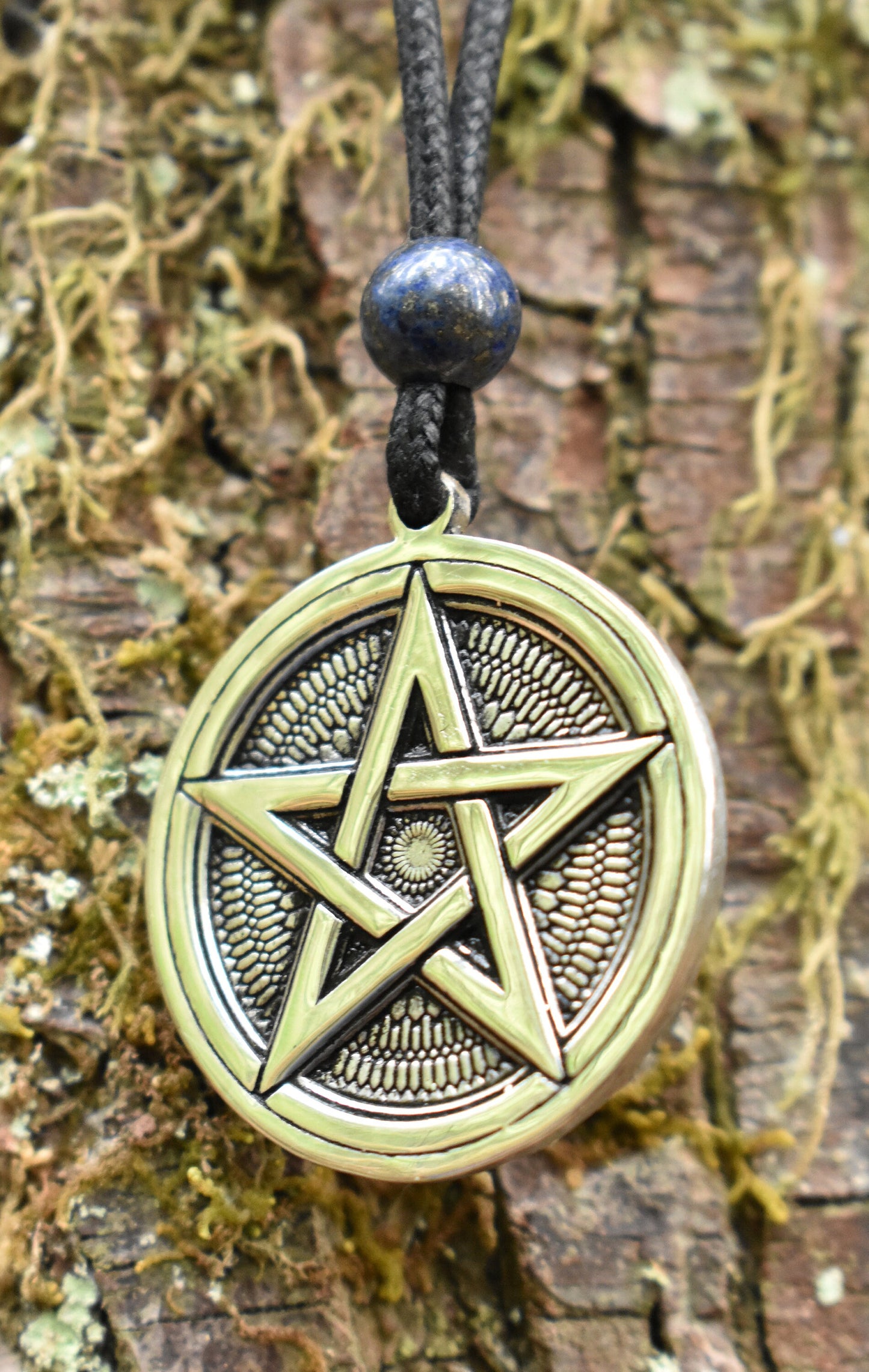 Sterling Silver Pentagram Pendant - Double Sided