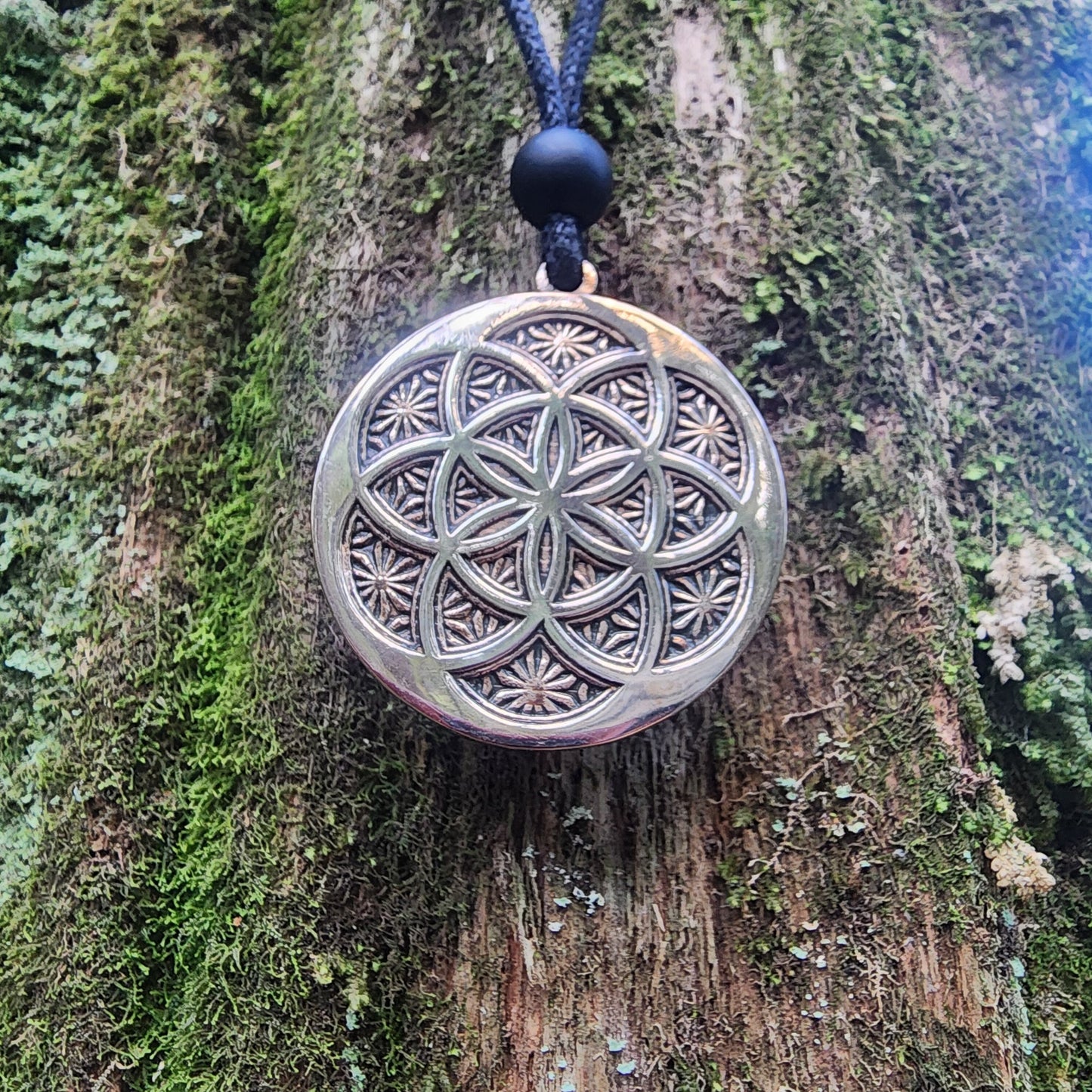 Bronze Seed of Life Pendant - Double Sided