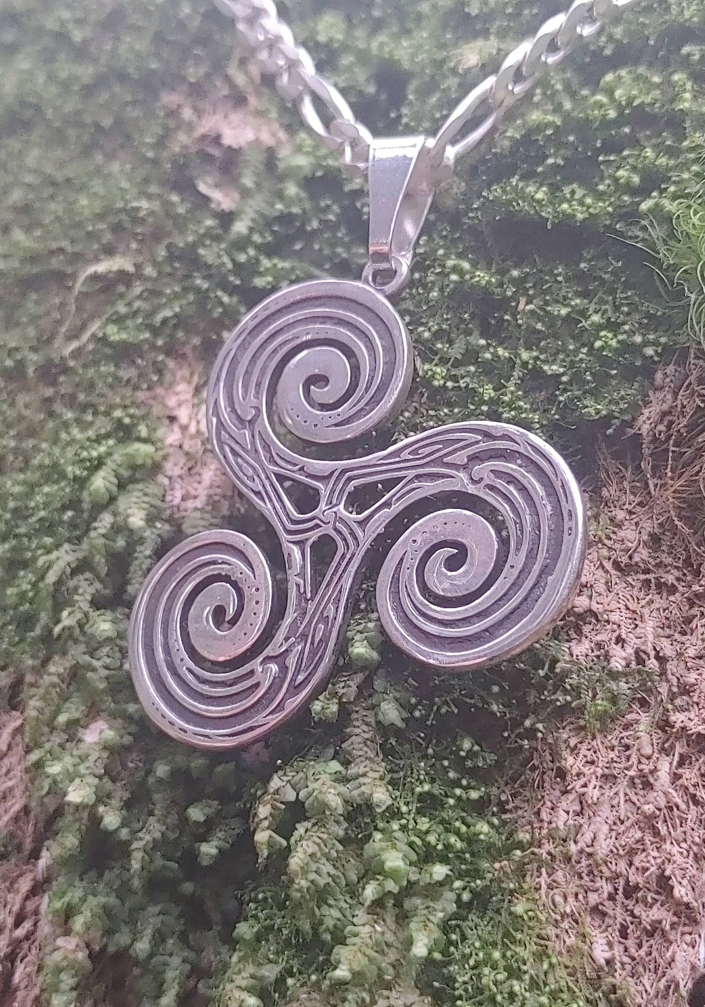 Sterling Silver Triskelion - Double Sided