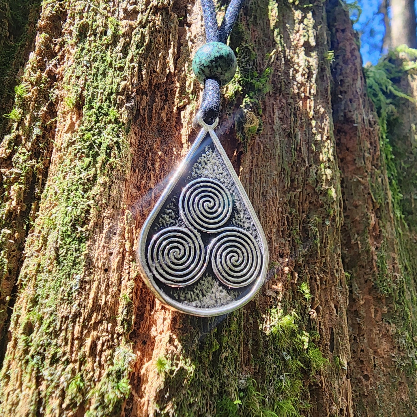 Sterling Silver Triskelion Drop Pendant