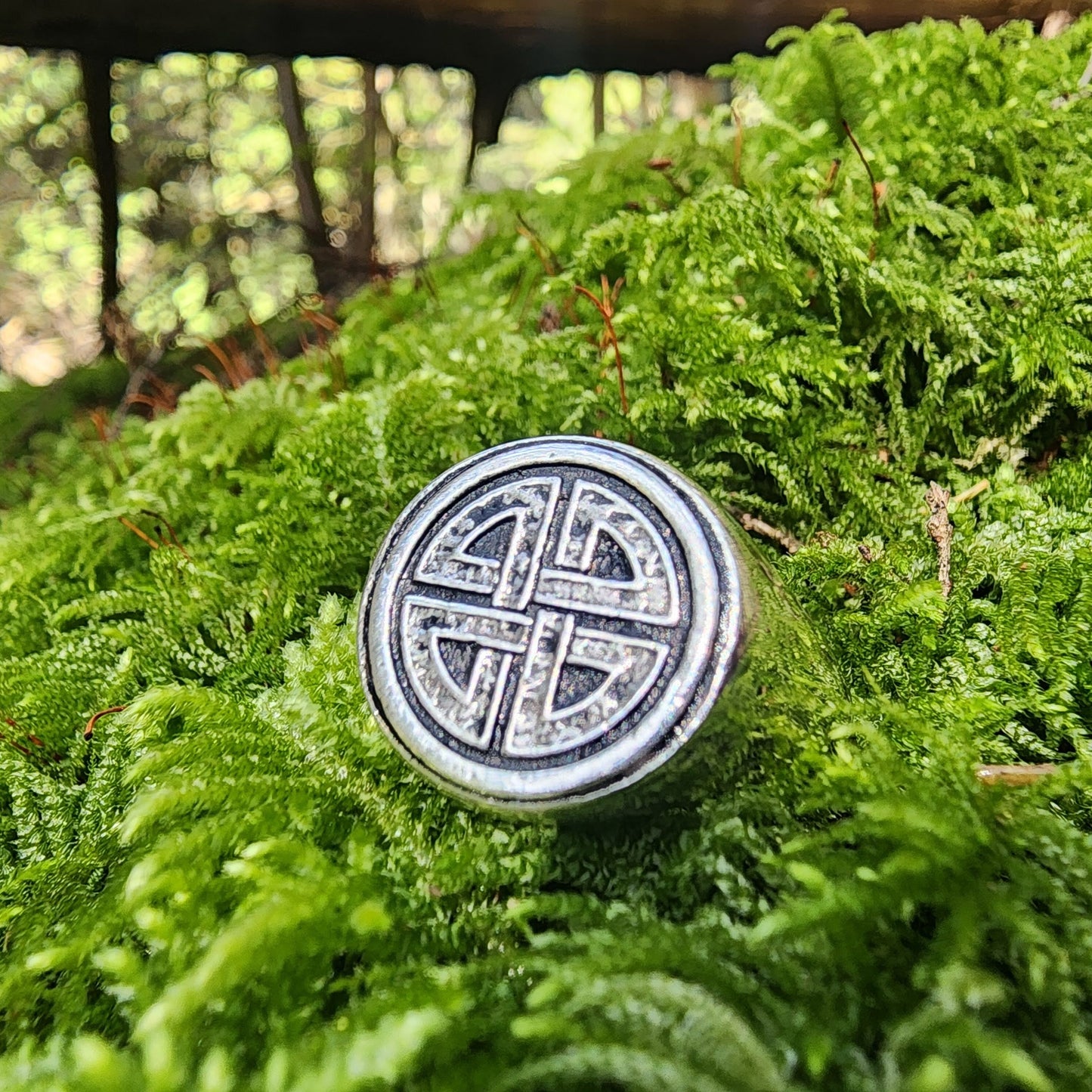Shield Knot Sterling Silver Signet Ring