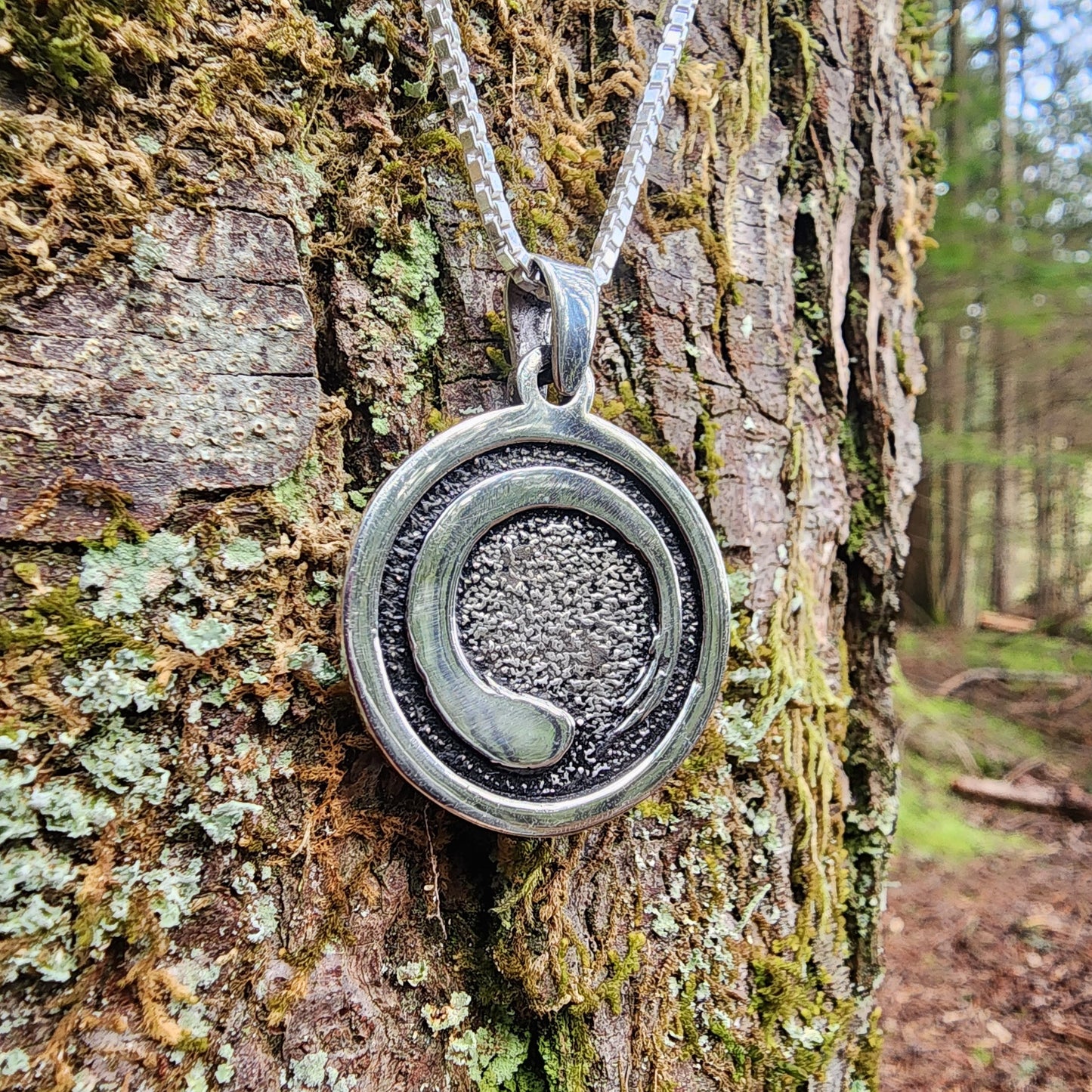 Sterling Silver Enso Pendant