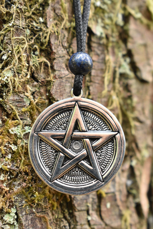 Sterling Silver Pentagram Pendant - Double Sided