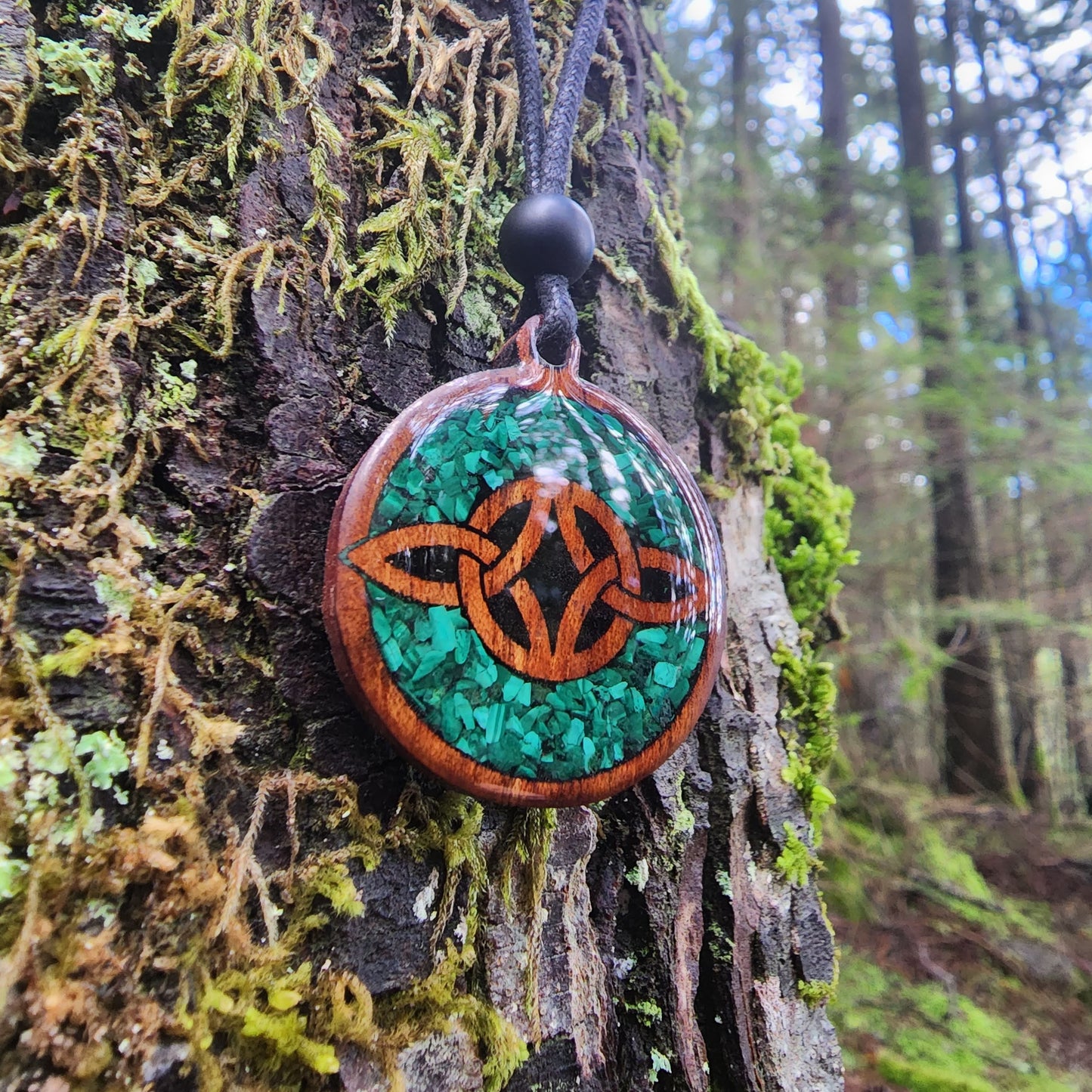 Serch Bythol (Eternal Love) with Malachite - Black Tourmaline