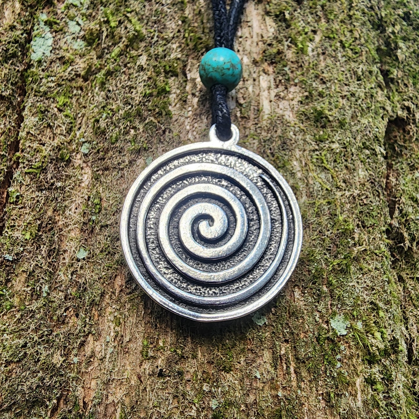 Fine Pewter Spiral Pendant - Necklace