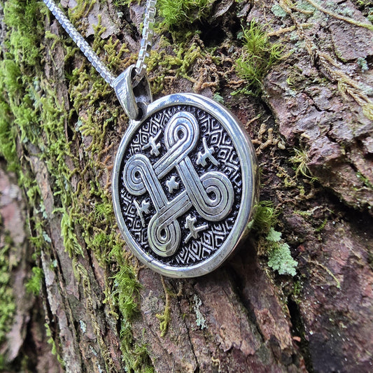Sterling Silver Hannunvaakuna Pendant - Double Sided