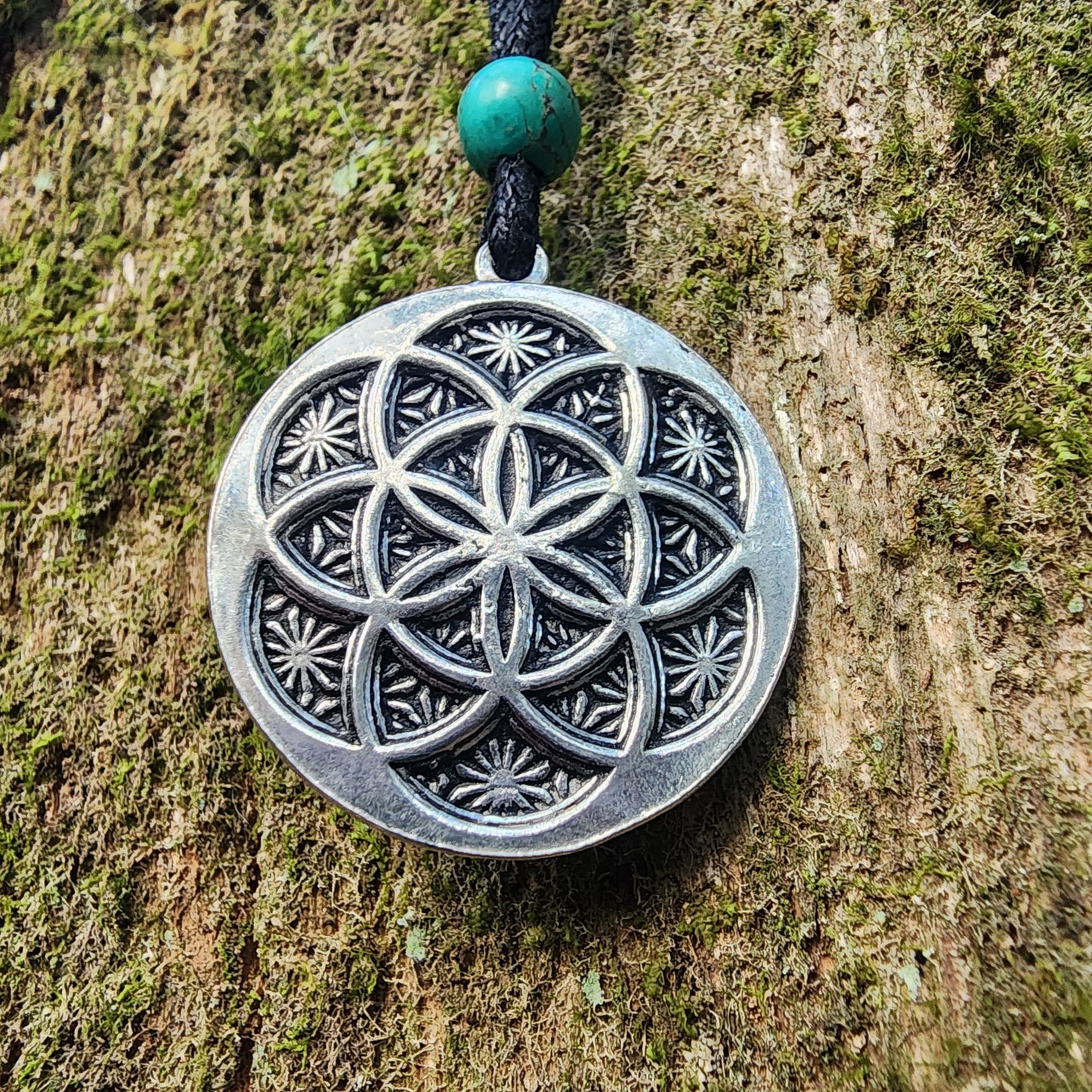Fine Pewter Seed of Life Pendant - Double Sided