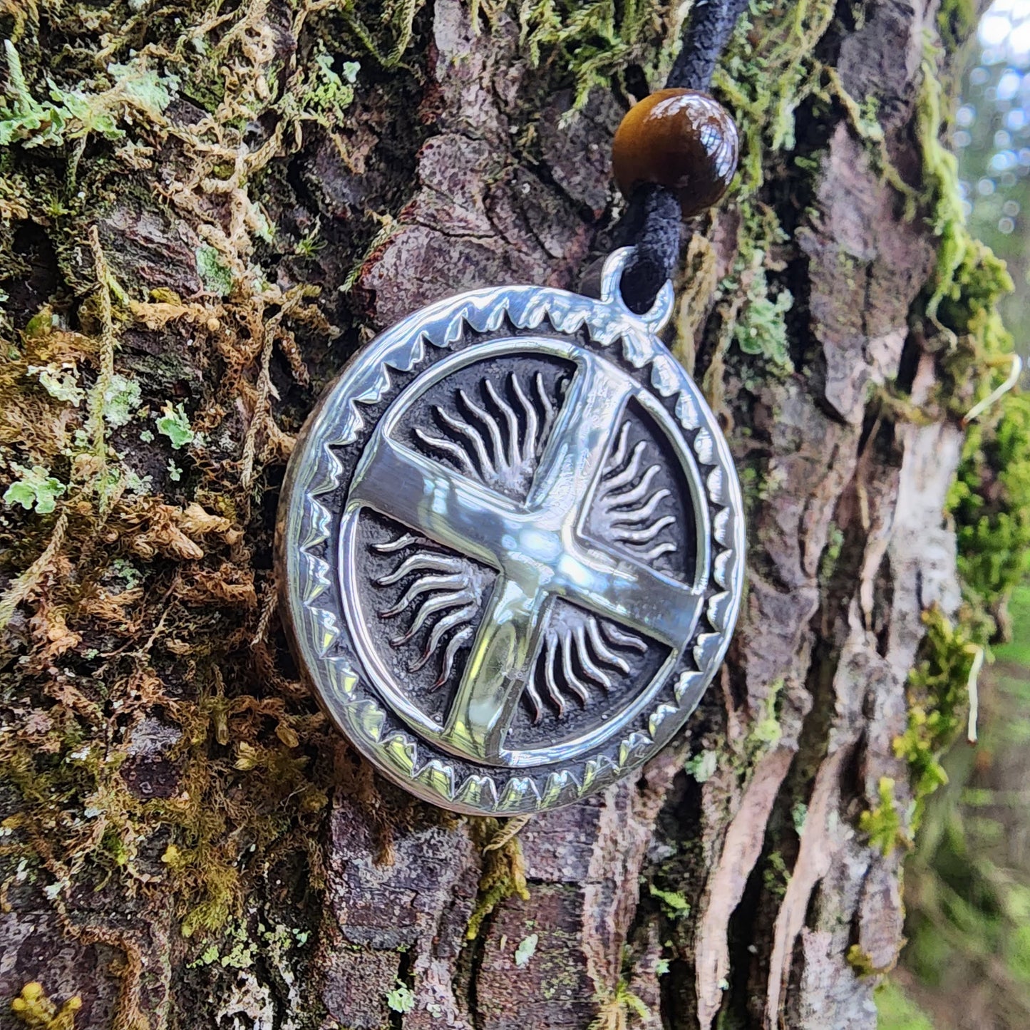 Sterling Silver Solar Cross - Double Sided