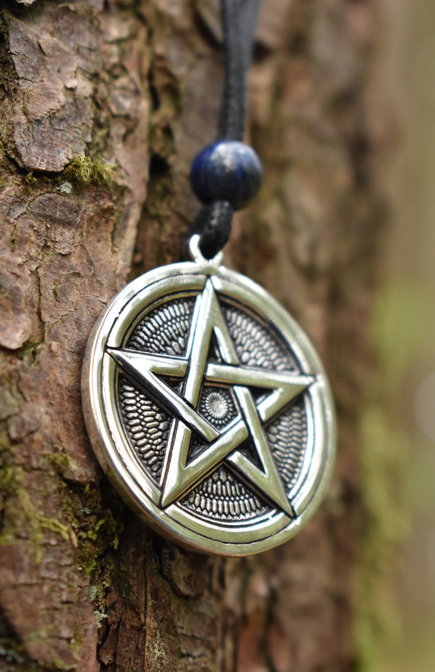 Sterling Silver Pentagram Pendant - Double Sided