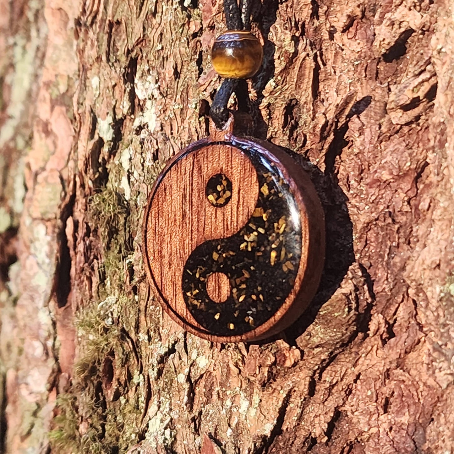 Yin Yang  with Black Tourmaline - Tigers Eye