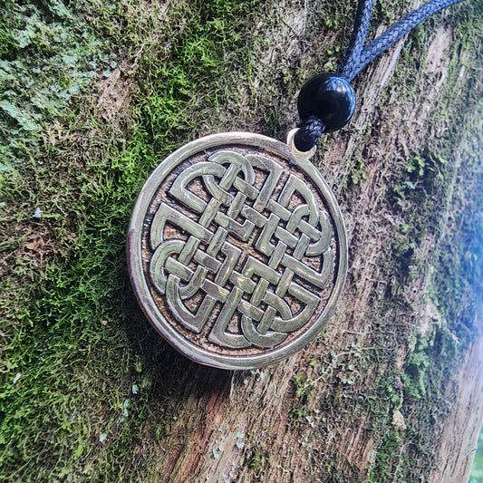 Bronze Dara Knot Pendant - Double Sided