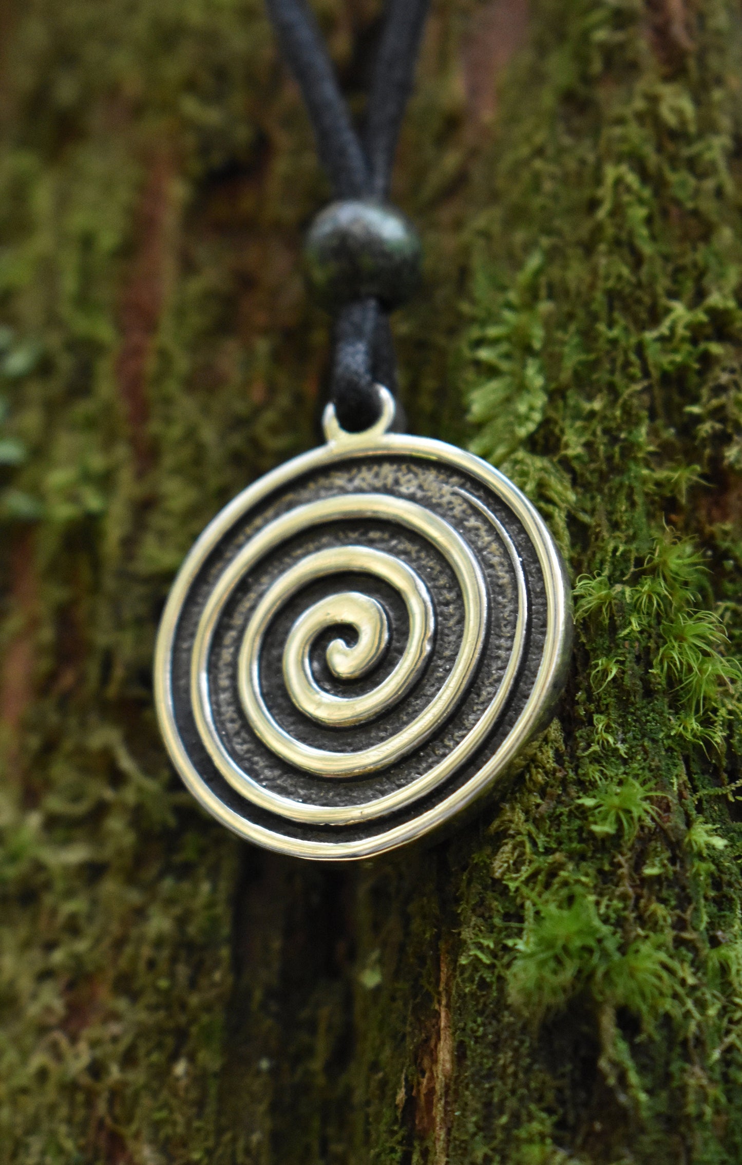 Sterling Silver Spiral Pendant - Necklace