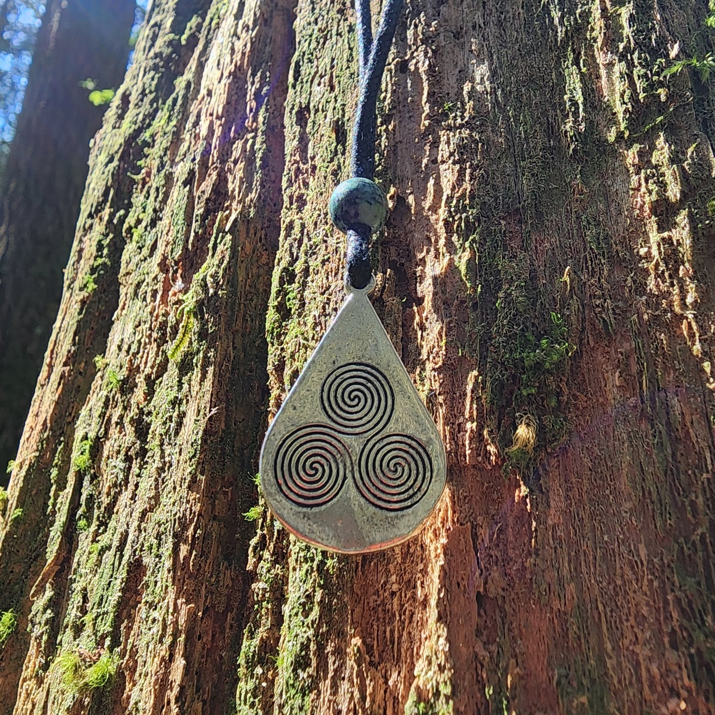 Sterling Silver Triskelion Drop Pendant