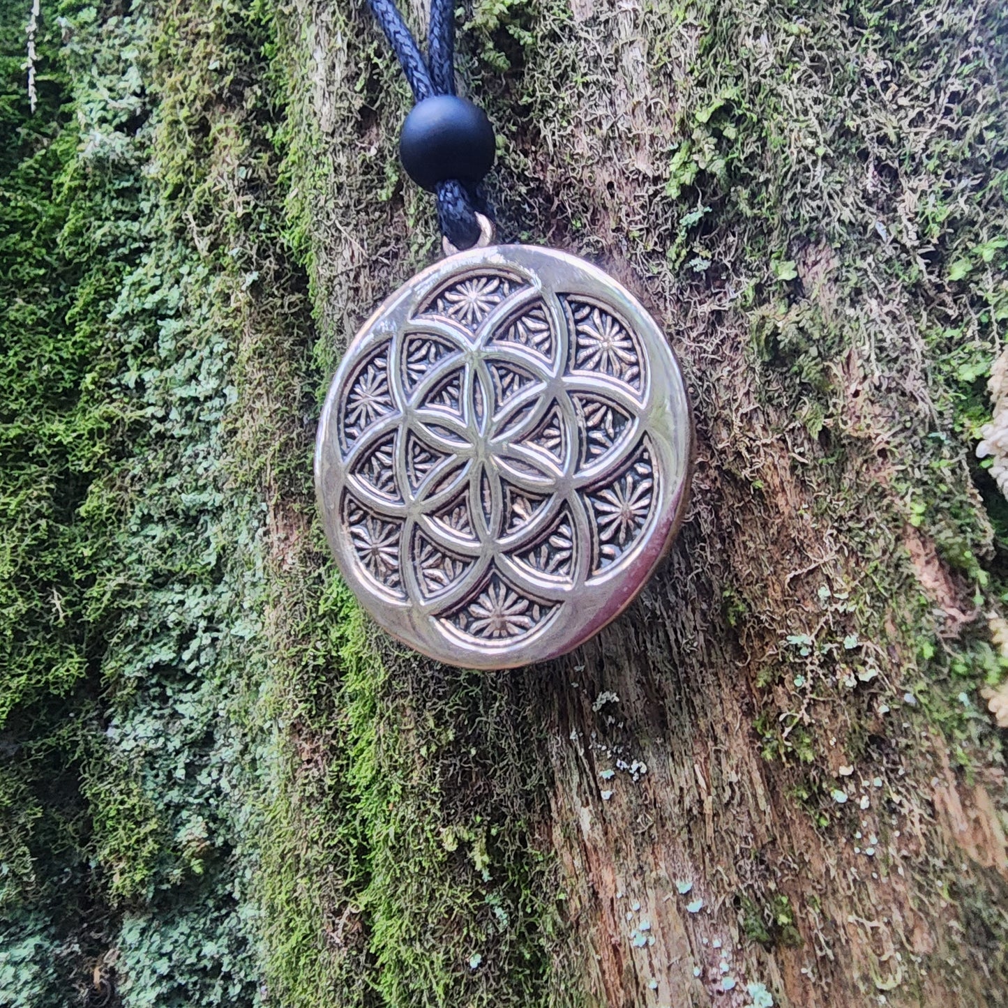 Bronze Seed of Life Pendant - Double Sided