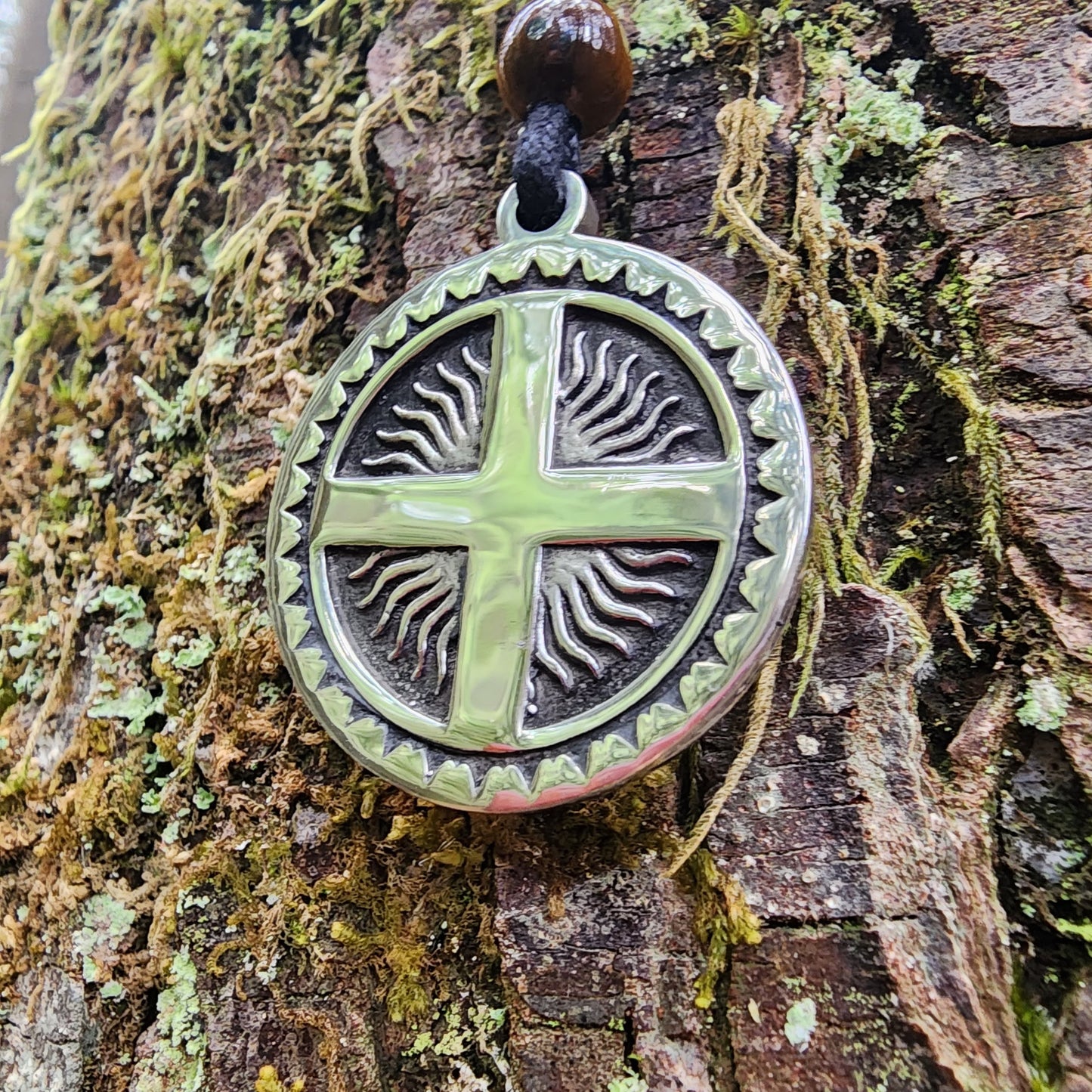 Sterling Silver Solar Cross - Double Sided