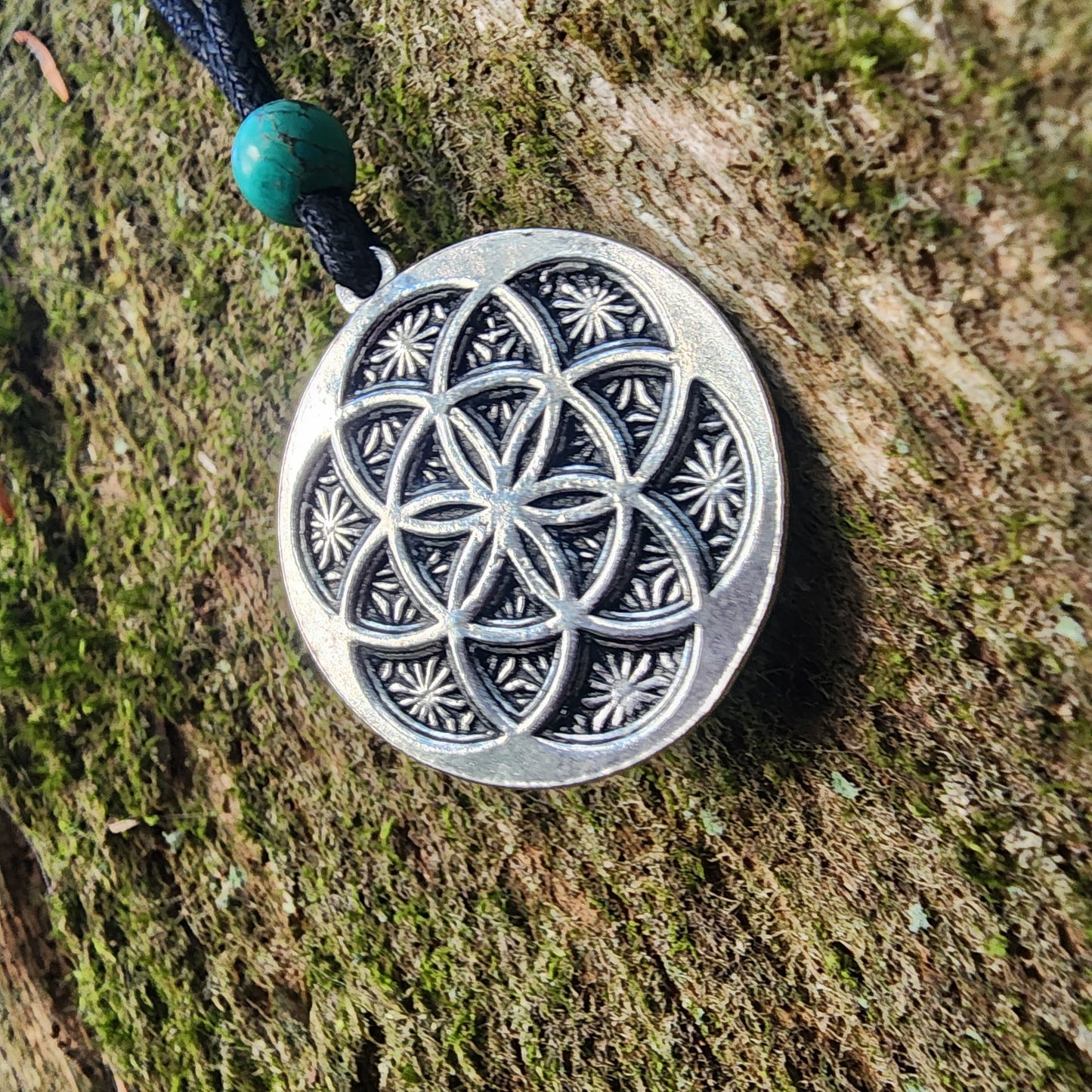 Fine Pewter Seed of Life Pendant - Double Sided