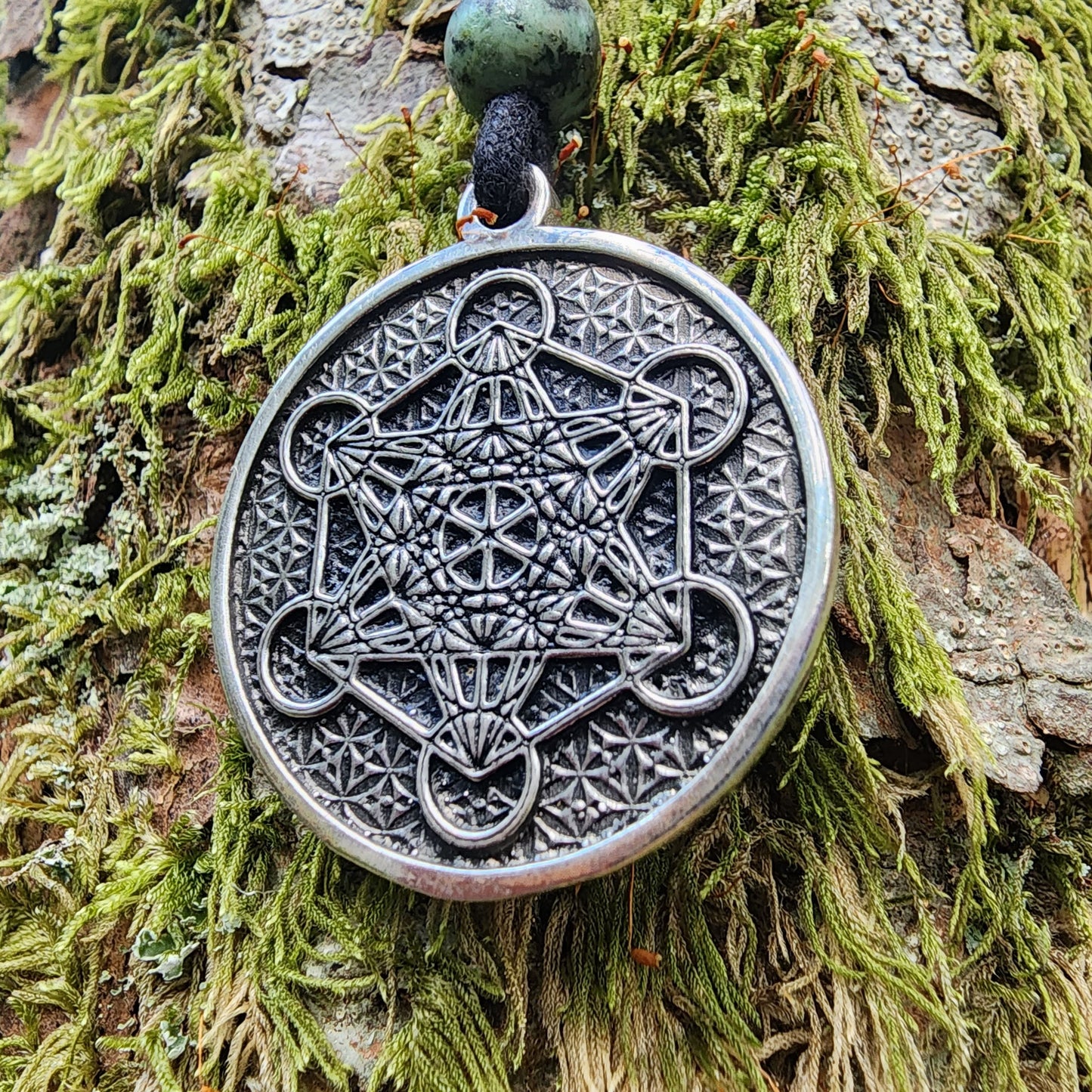 Sterling Silver Metatron's Cube Pendant - Double Sided