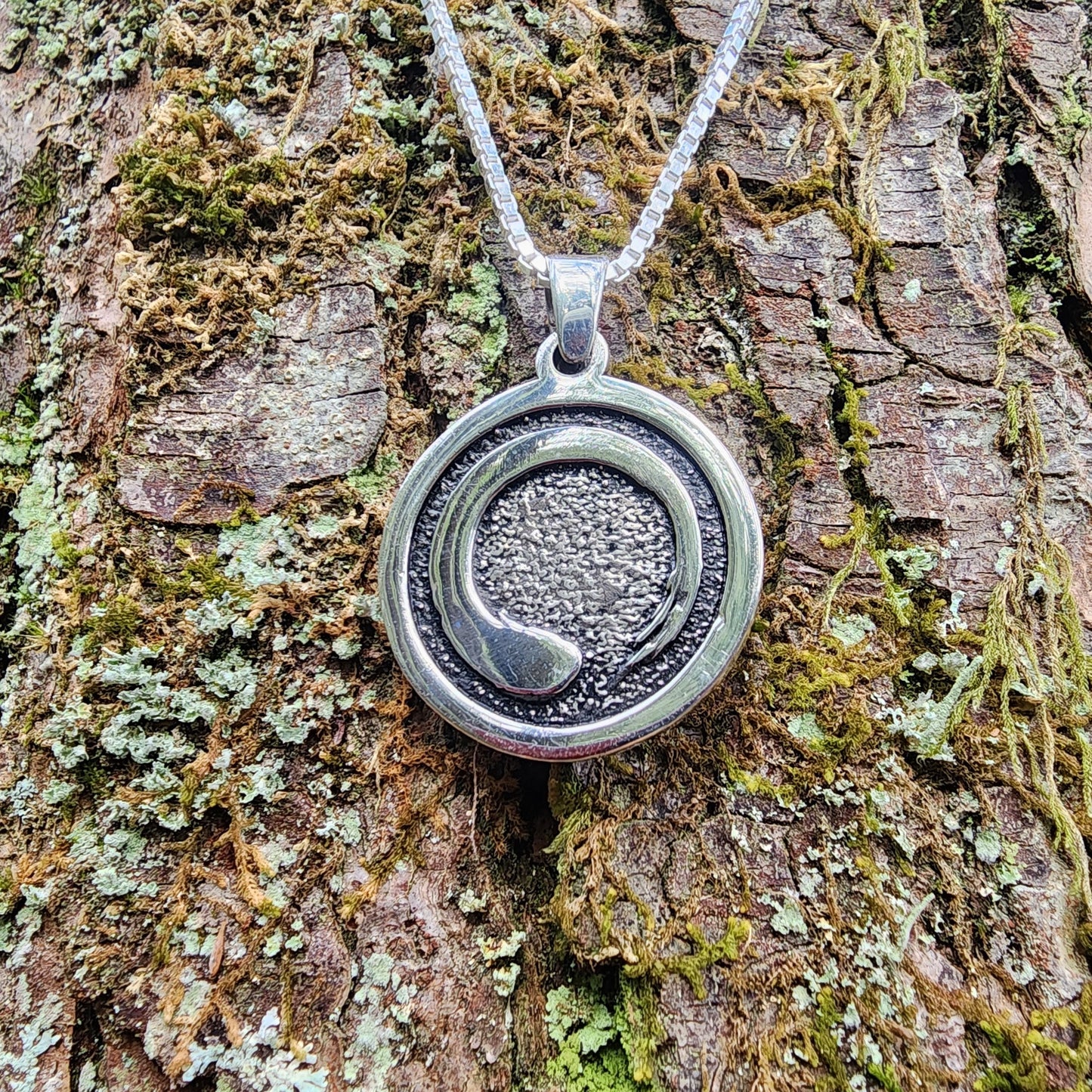 Sterling Silver Enso Pendant