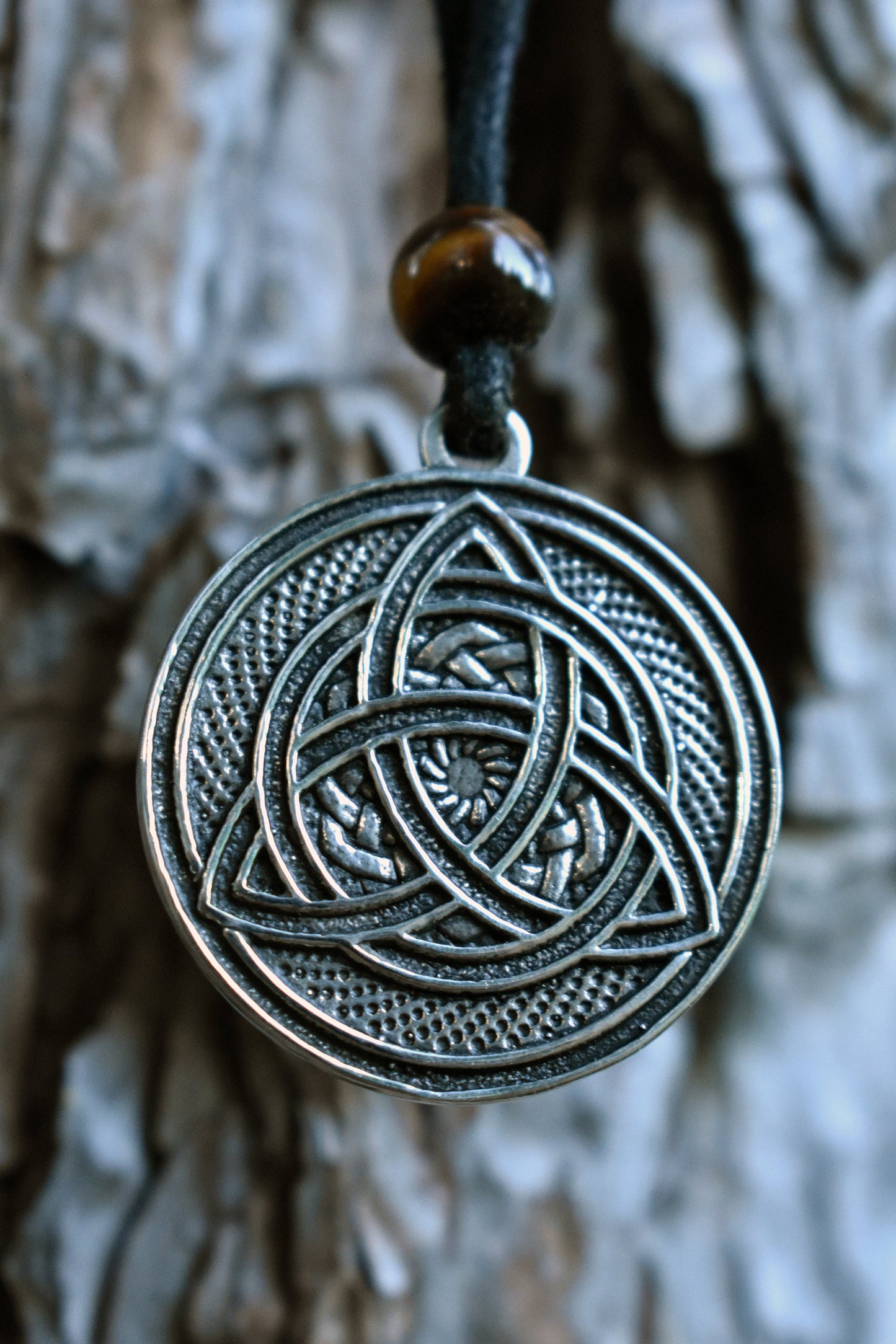 Sterling Silver Triquetra Pendant - Double Sided