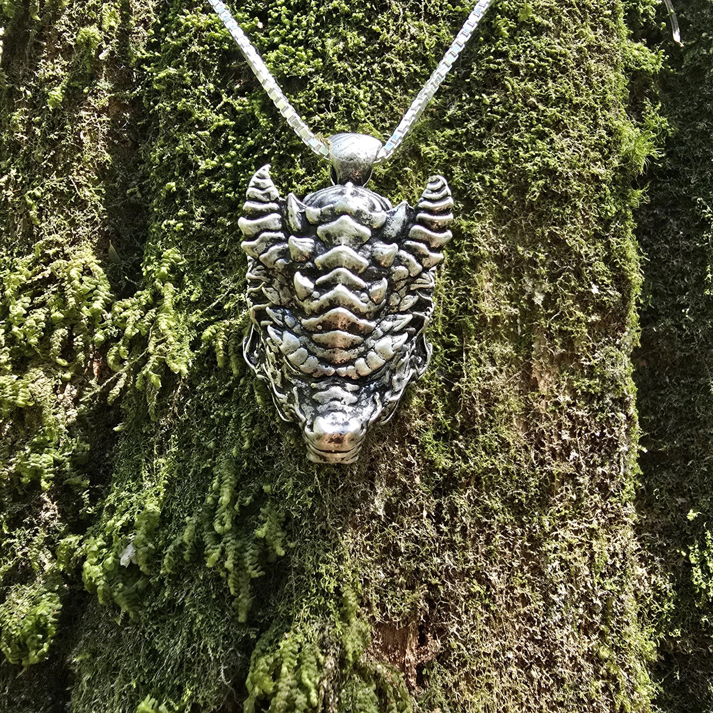 Sterling Silver Fire Dragon - Double Sided