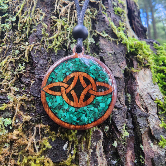 Serch Bythol (Eternal Love) with Malachite - Black Tourmaline