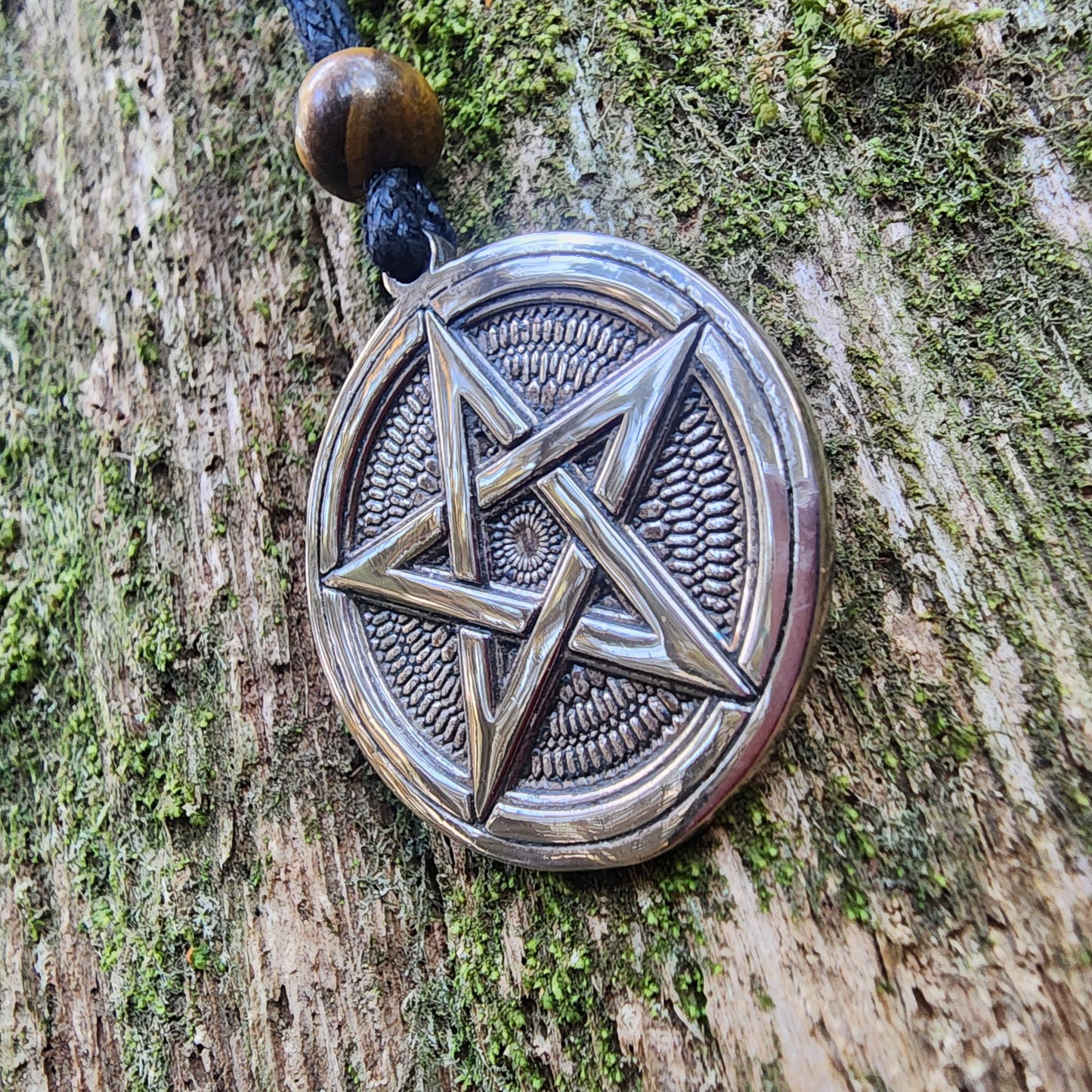 Bronze Pentagram Pendant - Double Sided